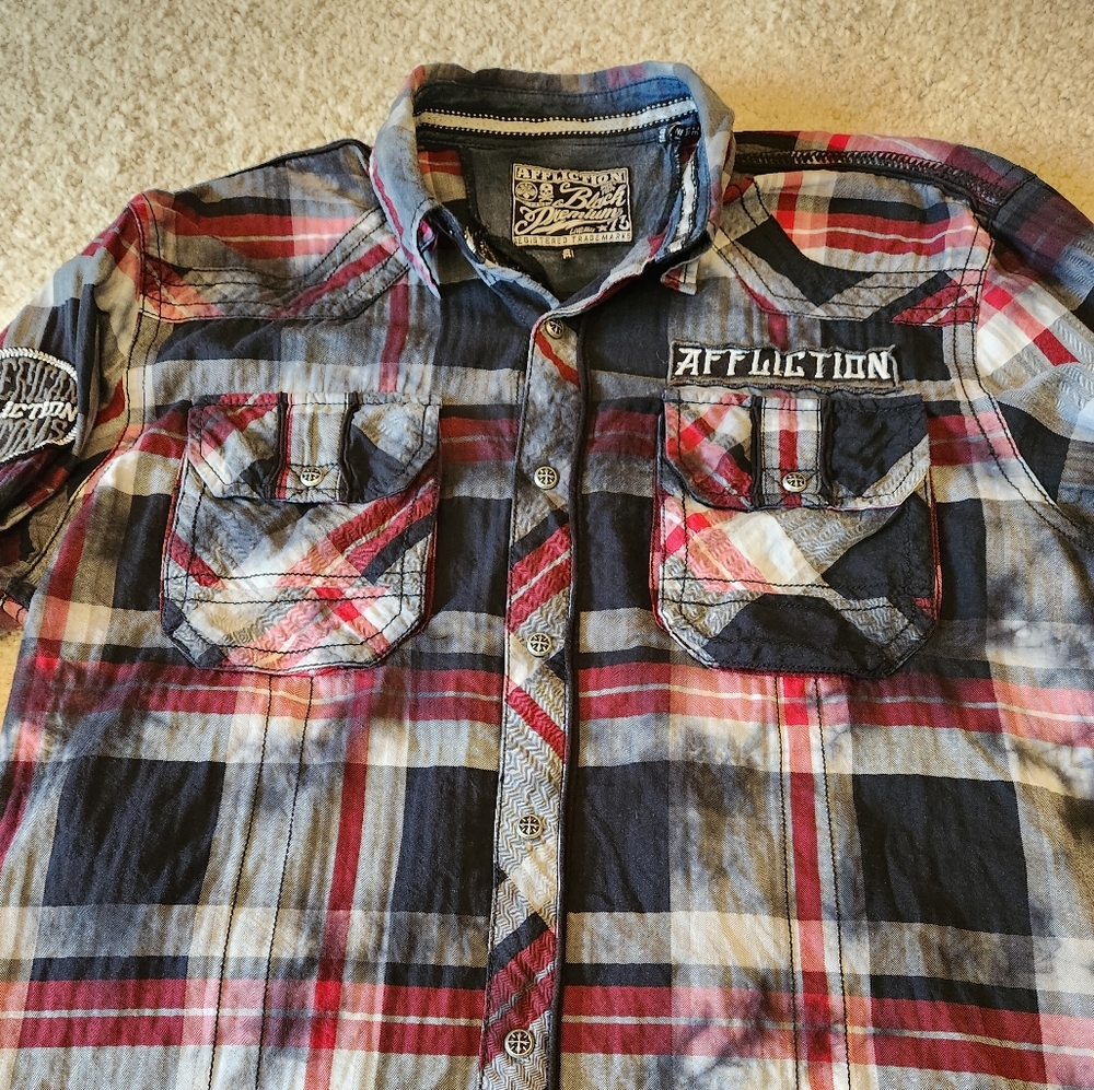 AFFLICTION Black Premium Long-sleeve Button-down - Size XL - Picture 6 of 12